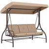 Outsunny Chaise Balancoire De Patio 3 Places Avec Auvent Lit Balancoire