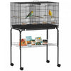 Cage pour oiseaux 116 cm de Haut, Grande Cage pour Perroquets avec Separateur, Noir