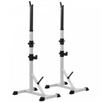 Soozier Paire Reglable De Support D'halterophilie Barbell Squat Rack
