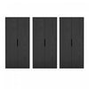 Armoire bibliotheque moderne Rivington 38\" en noir - Ensemble de 3