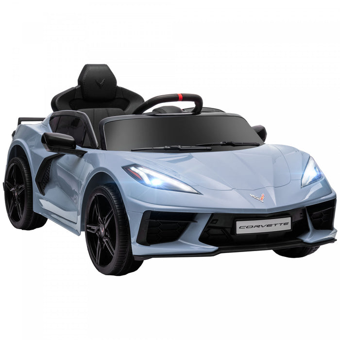 Qaba Voiture Electrique Pour Enfants, Voiture Pour Enfants Alimentee Par Batterie 12 V Avec Telecommande, Systeme De Suspension, Musique, Klaxon, Phare, Demarrage Lent, 3 A 6 Ans, Bleu Clair