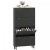 HOMCOM Armoire a Chaussures avec 4 Tiroirs, Meuble de Rangement, Noir
