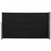 Outsunny Auvent Lateral Retractable Ecran De Confidentialite Pliable, Noir