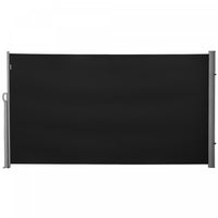 Outsunny Auvent Lateral Retractable Ecran De Confidentialite Pliable, Noir