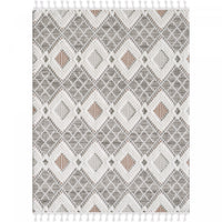 Carpette à poil long Quinto Twinkle orange - 6 pi 3 po x 9 pi