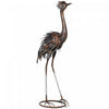 Outsunny Statue de Jardin Heron, Sculpture Debout pour Pelouse, Ton Argente