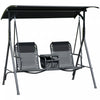 Outsunny Balancelle De Jardin 2 Places, Noir