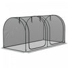 Outsunny Cage De Culture 8 X 4pi Avec Portes Zippees Sac De Rangement, Noir