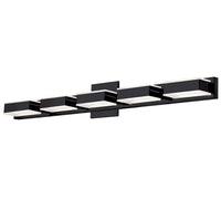 Lumière de coiffeuse murale Viola de Dainolite avec fini noir mat et 5 ampoules à DEL