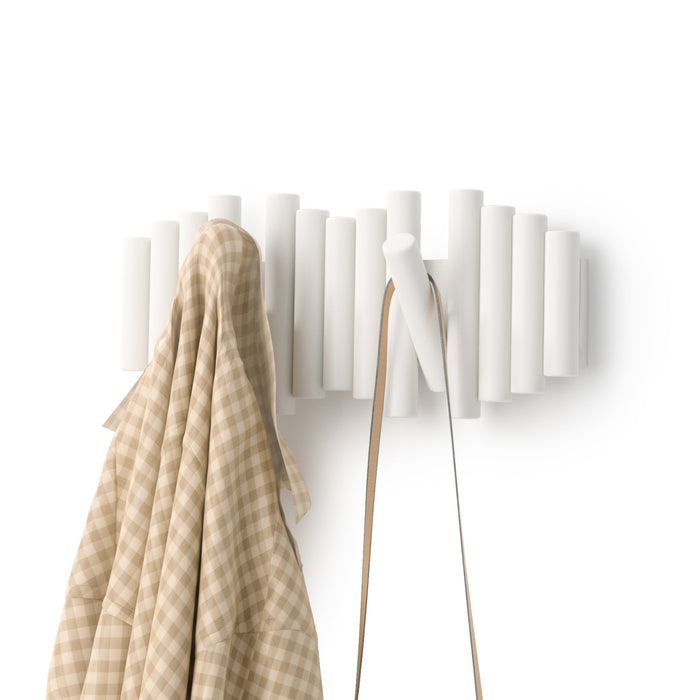 Crochets muraux Picket Rail de Umbra - blancs