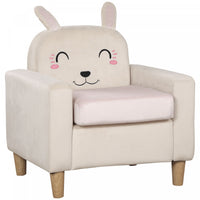 Qaba Canape Pour Enfants, Fauteuil Et Canape Pour Enfants Avec Dossier En Forme D'oreille De Lapin E