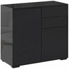 HOMCOM Armoire haute brillance avec etagere reglable