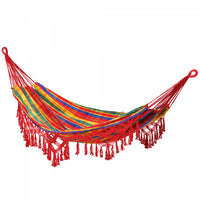 Hamac De Style Bresilien Outsunny Lit De Camping Suspendu En Coton Extra Large Avec Sac De Transport
