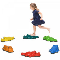 Outsunny Pierres D'equilibre Pour Enfant, 6 Pieces Anti-derapantes, Tremplins Jeu De Coordination De