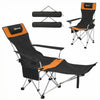 Outsunny Lot de 2 chaises de camping inclinables, chaises pliantes, orange
