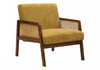 Monarch Specialties - Chaise D'Appoint, 30\"H, Rembourre, Salon, Chambre A Coucher, Dore, Bois Noyer Brun