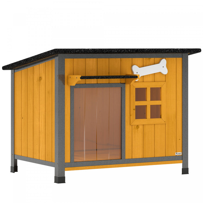 Niche Exterieure pour Chien avec Cadre en Acier Anti-Morsure