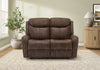 Grand Causeuse 2 Places Inclinable Electrique, 60\"L, Port Usb Inclus, Aspect Cuir Brun