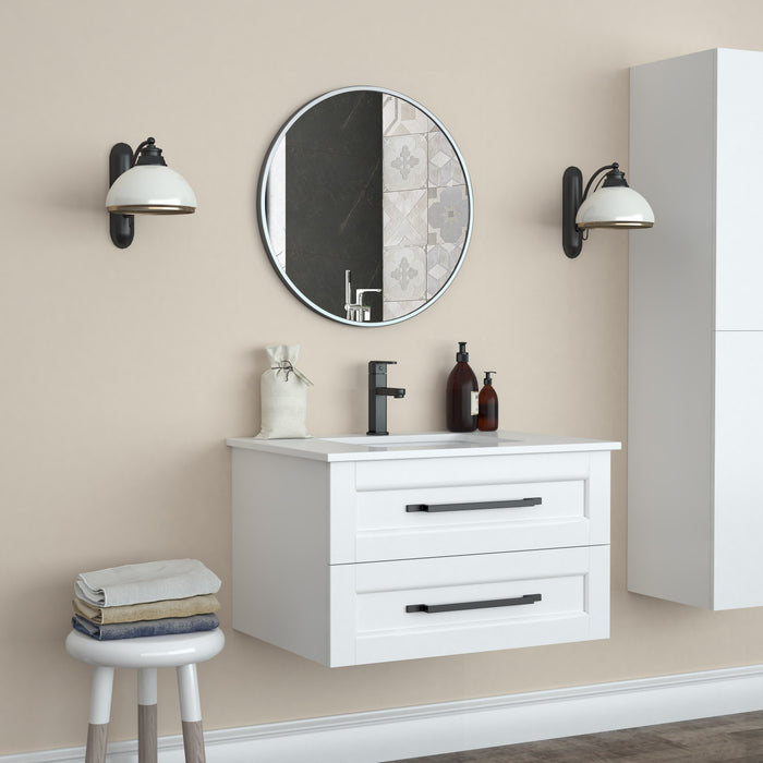 Miroir Halpert de 24 po argenté
