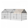 Enclos exterieur en metal PawHut pour petits animaux, beige