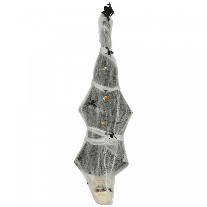 Homcom Momie Suspendu Decoration D'halloween 4.7 Ft Avec Toile D'araignee