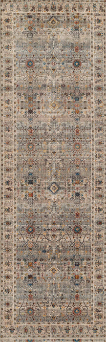 Tapis Traditionnel Zaina 2'6\" x 8'0\" en Gris