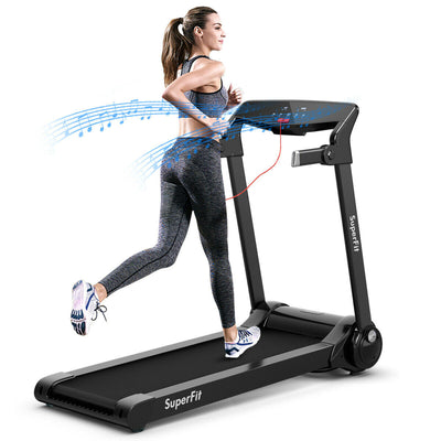 Superfit 3hp Folding Electric Treadmill Running Machine W/ Speaker