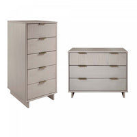  Ensemble de commode 2 pieces Granville Modern en gris clair