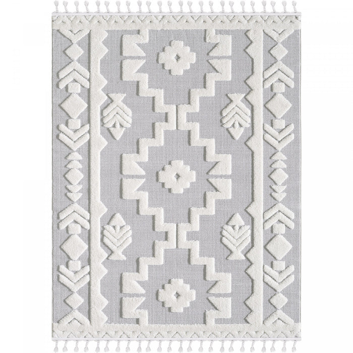 Carpette à poil long Quinto Tres Moroccan - 6 pi 3 po x 9 pi
