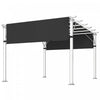 Outsunny Lot de 2 Toiles de Pergola 488 x 122 cm, Protection UV, Noir