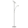 Lampe à pied Mother and Son de Dainolite avec fini nickel satiné et ampoule à DEL