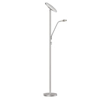 Lampe à pied Mother and Son de Dainolite avec fini nickel satiné et ampoule à DEL