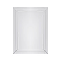  Clamp Miroir Rectangulaire Tout Verre à Double Biseau de 30 Pouces en Chrome