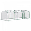 Outsunny Serre Tunnel Portative Avec 3 Portes Zippees