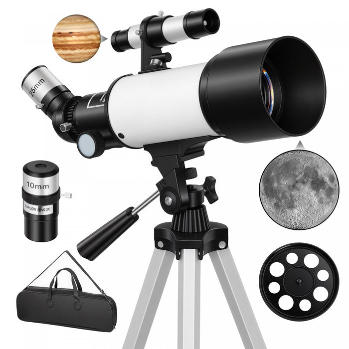 Outsunny Telescope, ouverture de 70 mm, telescope refracteur de 400 mm