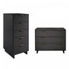 Ensemble de commode 2 pieces Granville Modern en gris charbon