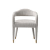 Fauteuil Aspen d’inspiration mi-siecle moderne en tweed rembourre, coloris Silver Lining
