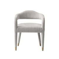 Fauteuil Aspen d’inspiration mi-siecle moderne en tweed rembourre, coloris Silver Lining