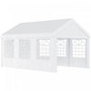 Tente De Fete Tube En Acier Galvanise 600x400x280cm Tente Reception Mariage Chapiteau Blanc 05