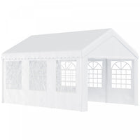 Tente De Fete Tube En Acier Galvanise 600x400x280cm Tente Reception Mariage Chapiteau Blanc 05