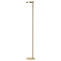 Lampe à pied Fia de Dainolite avec fini laiton vieilli et 1 ampoule à DEL