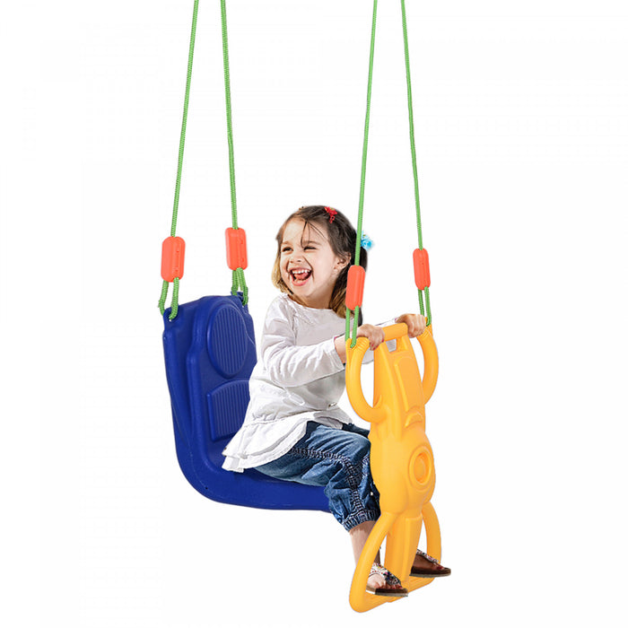 Qaba Balancoire Enfants En Plastique Suspendue Pour Aire De Jeux Exterieure 3 Ans Et Plus