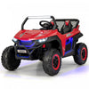 Costway 12v 2 Places Enfants Roulent Sur La Suspension De Vehicule Electrique Utv Rc W / Lumieres Et Musique