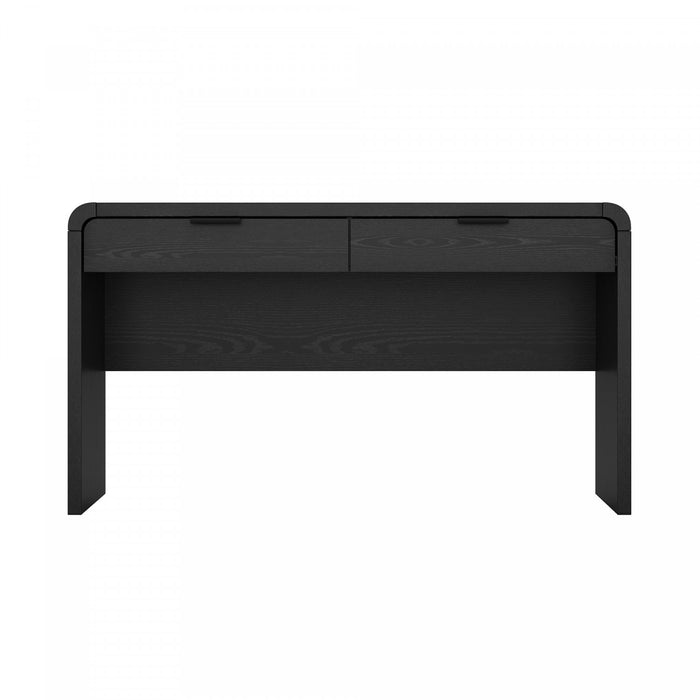Bureau moderne Grace 54\" en noir (2 tiroirs)