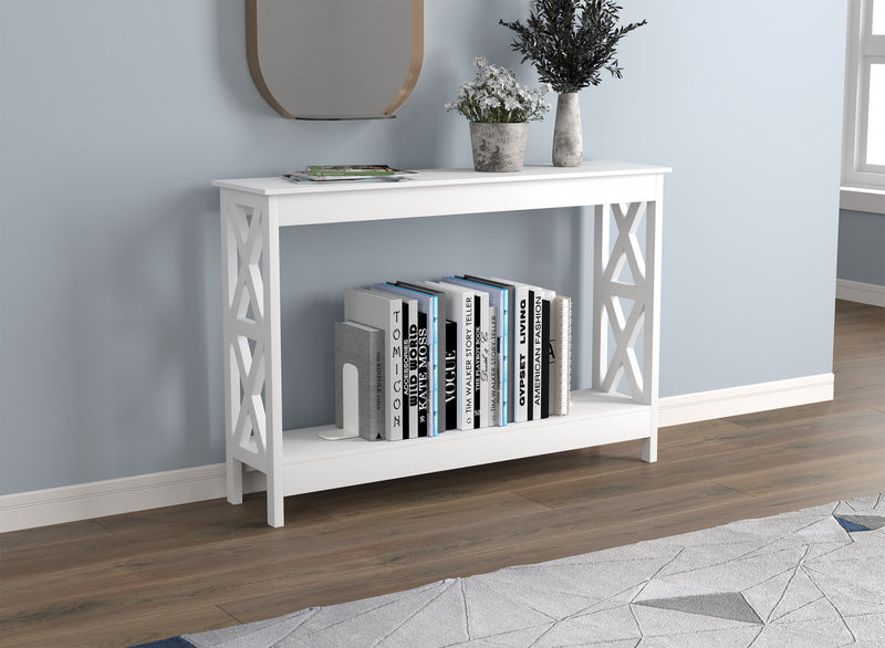 Console de 47 po avec 1 tablette - blanche