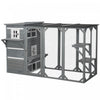 Pawhut Catio Pour Chat En Bois, 76\"l Maison De Chat En Plein Air Avec Toit En Asphalte, Plates-formes, Portes Verrouillables, Condo De Repos A 3 Niveaux, Fenetre D'observation, Pour 2-3 Chats