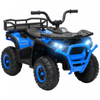 Qaba Quad, Vehicule Electrique Alimente Par Batterie 12 V Avec 4 Roues A Suspension A Ressort, Panie