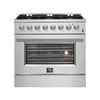 Cuisiniere a double combustible Marco 36 po, acier inoxydable, 5.36 pi³ - FFSGS6197-36