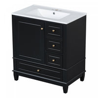Emma Meuble-lavabo en bois massif de 30