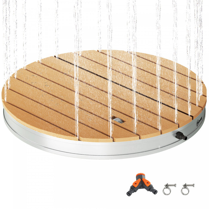 Douche Exterieure Outsunny Portable, Reglable avec Controle au Pied, Camping ou Jardin